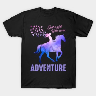 Just A Girl Who Loves Adventure - Charming Design For Adventurous Women T-Shirt